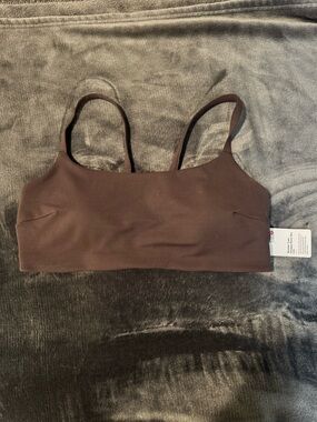 Lululemon Wunder Train Strappy Racer Bra Size 12 Brown NWT C/D